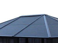 Florence Solarium Metal Roof 12'x15' Black