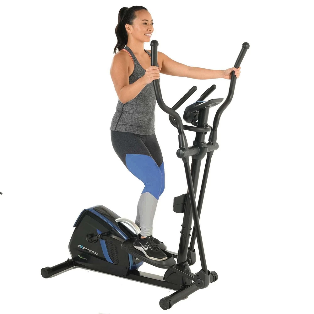 Exerpeutic Magnetic Flywheel Elliptical Trainer Machine for Home Gym with Natural Elliptical Motion, Bluetooth MyCloudFitness tracking and Pulse Rate Grips [4322]