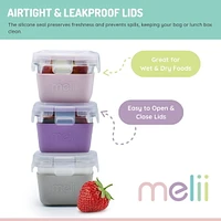 Glass Food Storage Containers with Silicone Sleeve 3 Pack