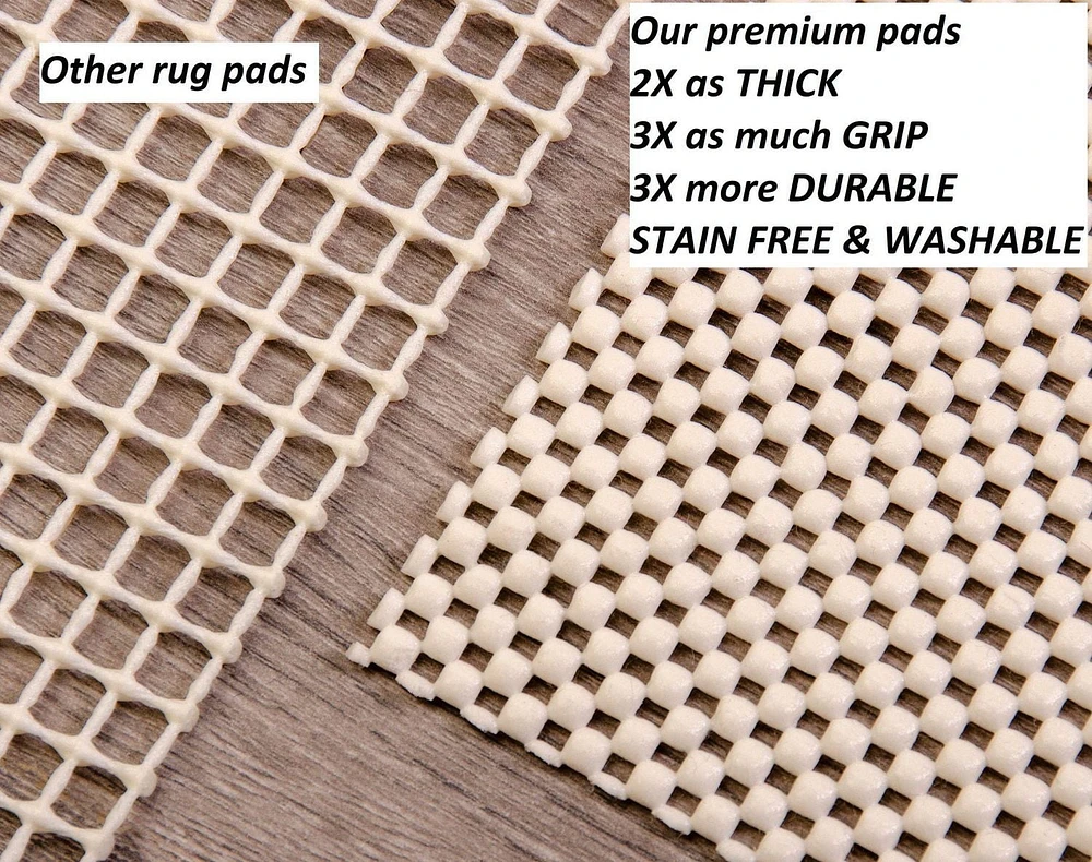 Rug Branch Rug Pad Collection Premium Standard Soft PVC Non-Slip Rug Pads
