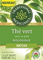Traditional Medicinals Green Tea Matcha, 16 Wrapped Tea Bags