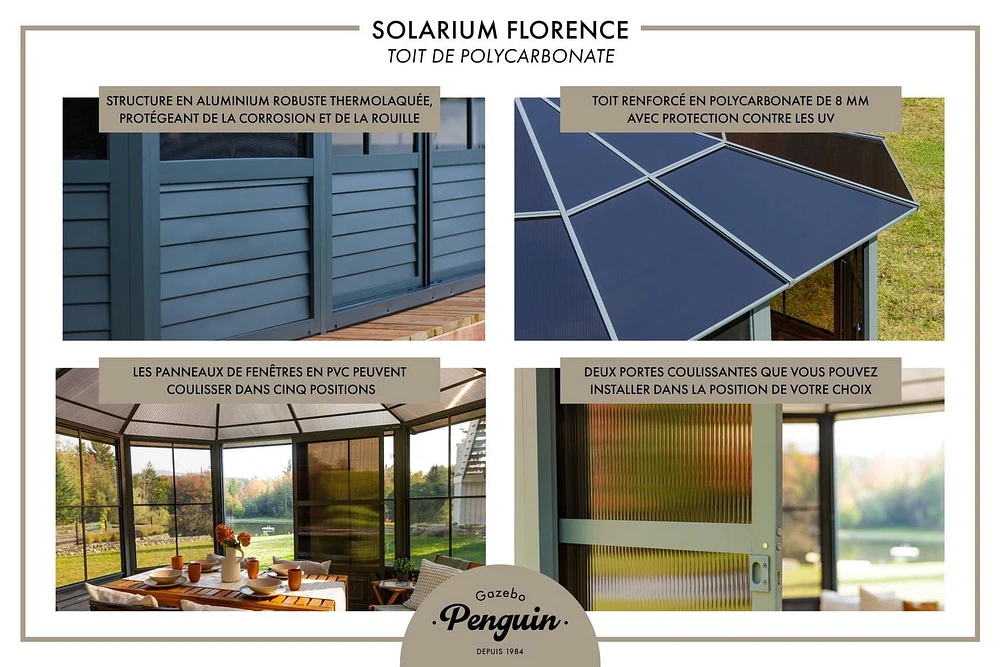 Florence Solarium 12 Ft. x 18 Ft. en Sable
