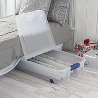 Sterilite Ultra™ 62 L Stadium Blue Wheeled Underbed Storage Box, 62 L