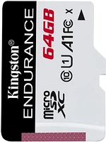 Kingston 64GB High Endurance MicroSD SDHC Flash Memory Card High Performance, 1080P, Full HD, Up to 95MB/S Read (SDCE/64GBCR)