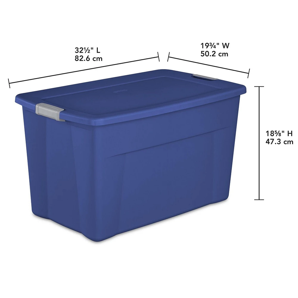Steriltie 132L Latch Tote- Blue- 4 PK