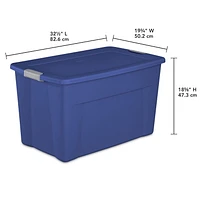 Steriltie 132L Latch Tote- Blue- 4 PK