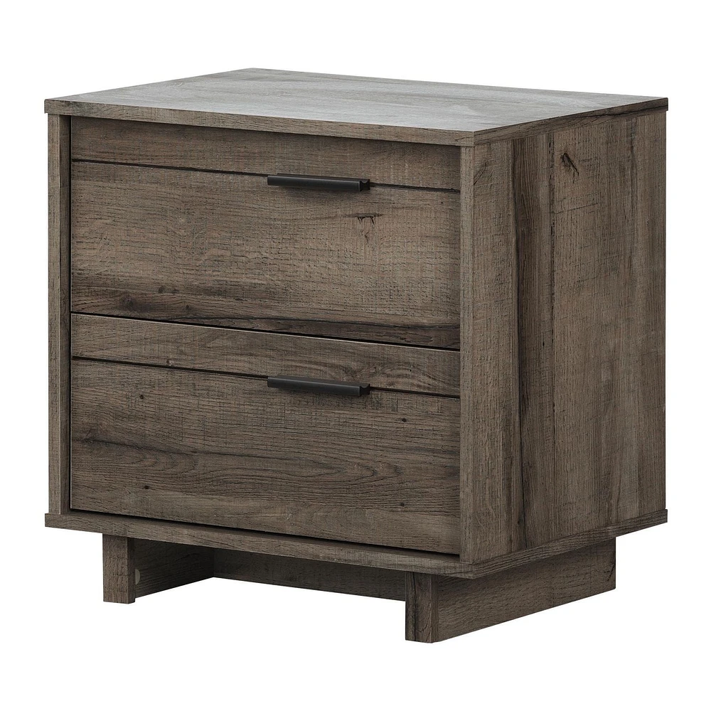 Meubles South Shore, collection Fynn, Table de chevet 2 tiroirs