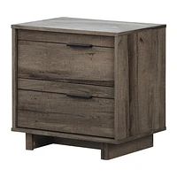 Meubles South Shore, collection Fynn, Table de chevet 2 tiroirs