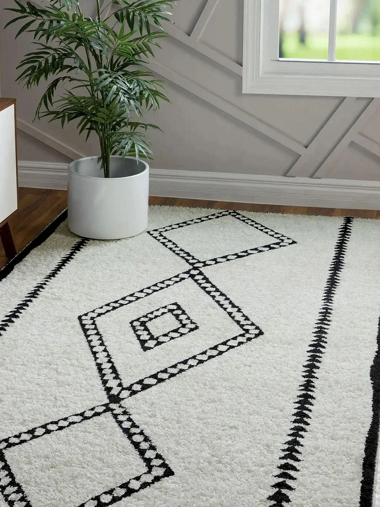 ECARPET Zelda 7'6" x 9'6" Contemporary Area Rug for Living Room, Bedroom, Dining Room, Entrance, Hallway and More.