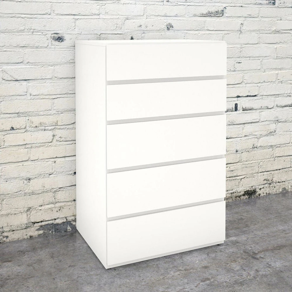 Nexera Paris 5-Drawer Chest, White