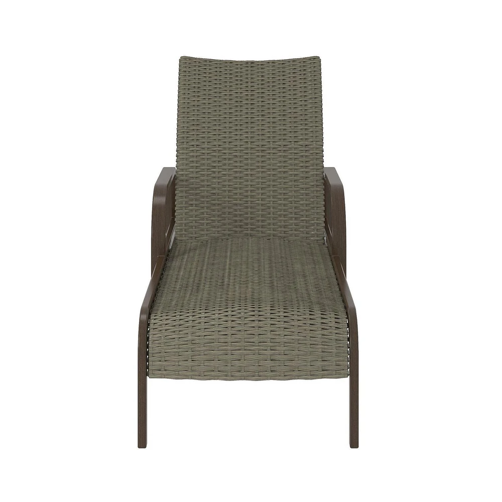 COSCO Outdoor Living, SmartWick, Patio Chaise Lounge, Dark Brown