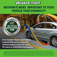 Huile moteur Quaker State Kilométrage élevé 100 % synthétique SAE 5W-30