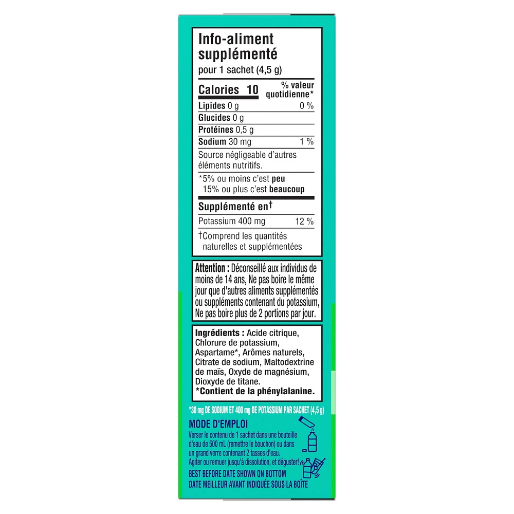 Hydrate Aromatisant D'Eau Liquide Citron Vert Avec Électrolytes 4, 5 G Paquets, 10 Ct Boîte Mio hydrater citron vert 3.8G X 10