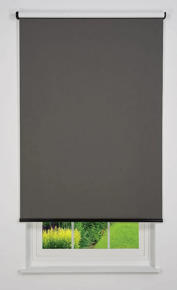 Store à enrouleur occultant sans fil Linen Avenue-Blackout Dark Grey