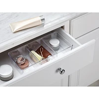 Mainstays 3-Compartment Clear Cosmetic Organizer Tray, 1 cosmetic organizer tray