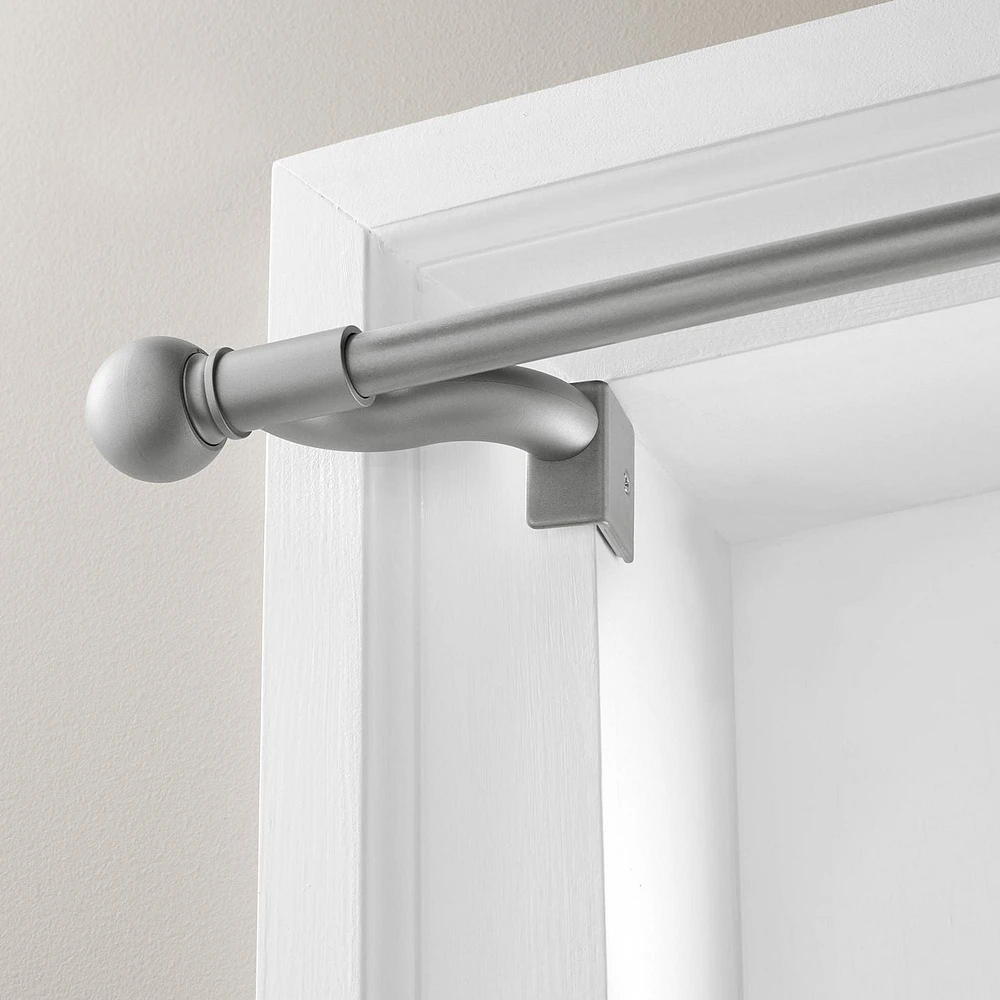 Maytex Smart Rods Twist and Shout Adjustable Tension Window Curtain Rod, Adjusts 48" to 84"