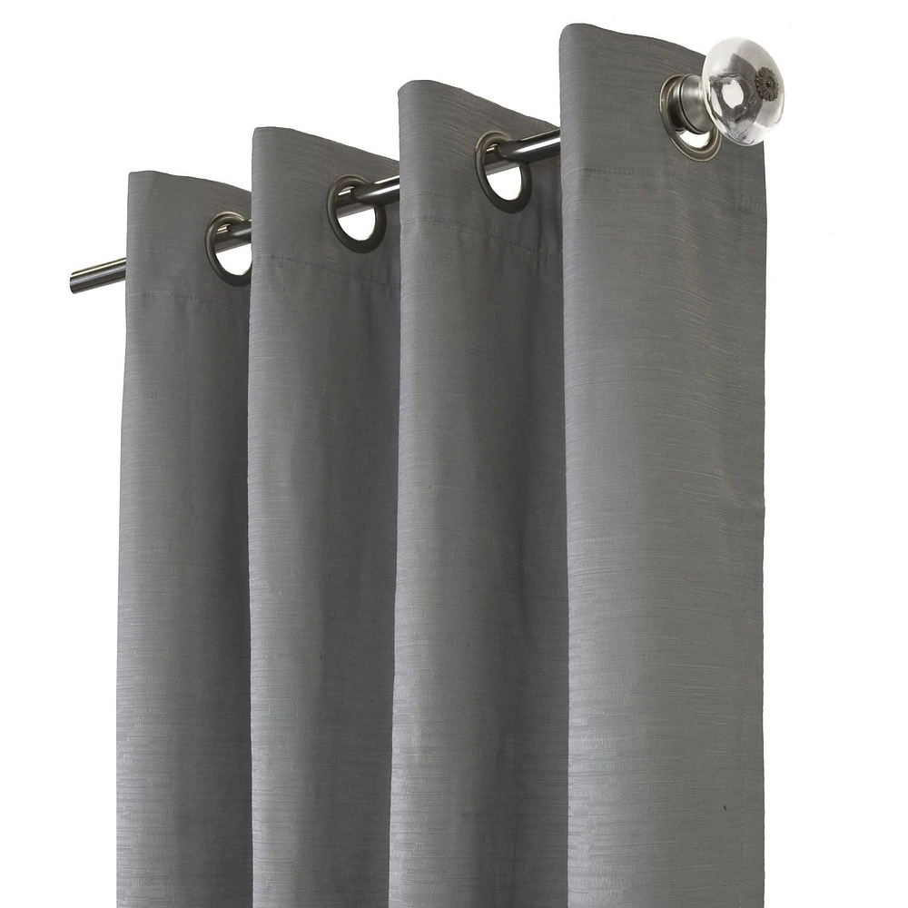 Liama pair de rideaux à oeillets 100% opaques par Thermaplus - 52 po x 108 po, gris
