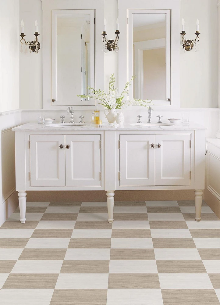 FloorPops Kingsley Natural Peel and Stick Floor Tiles Set of 20