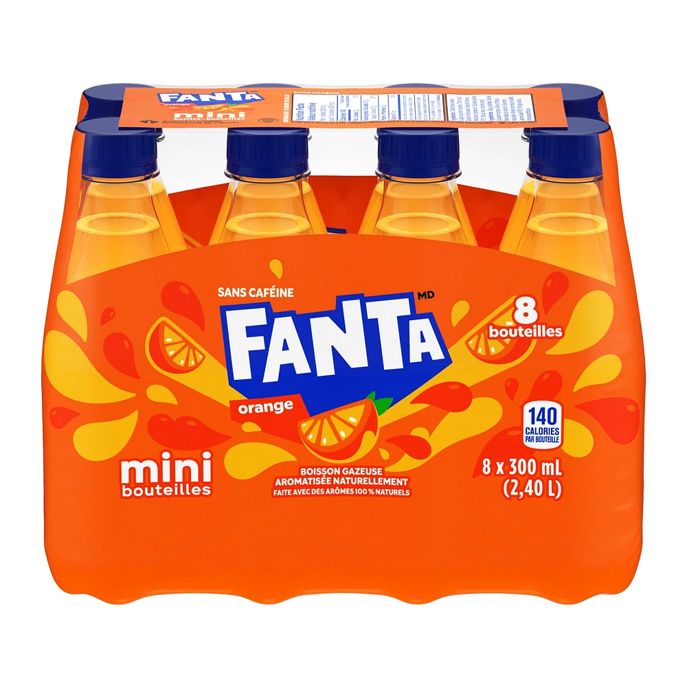 Fanta Orange Bottles, 300 mL, 8 Pack, 8 x 300 ml