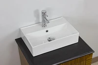 American Imaginations AI-31208 19,75 pouces W au-dessus du navire blanc de compteur pour le perçage de centre de 1 trou