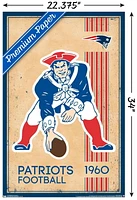 NFL New England Patriots - Retro Logo 14 Wall Poster, 14.725" x 22.375"