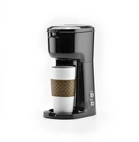 Cafetière à portion individuelle Mainstays, noire, double infusion, compatible café moulu ou K-Cup*, MS-202389CN Café en portion individuelle Mainstays
