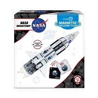 CreateOn NASA Rocketship Magnetic Tile Set