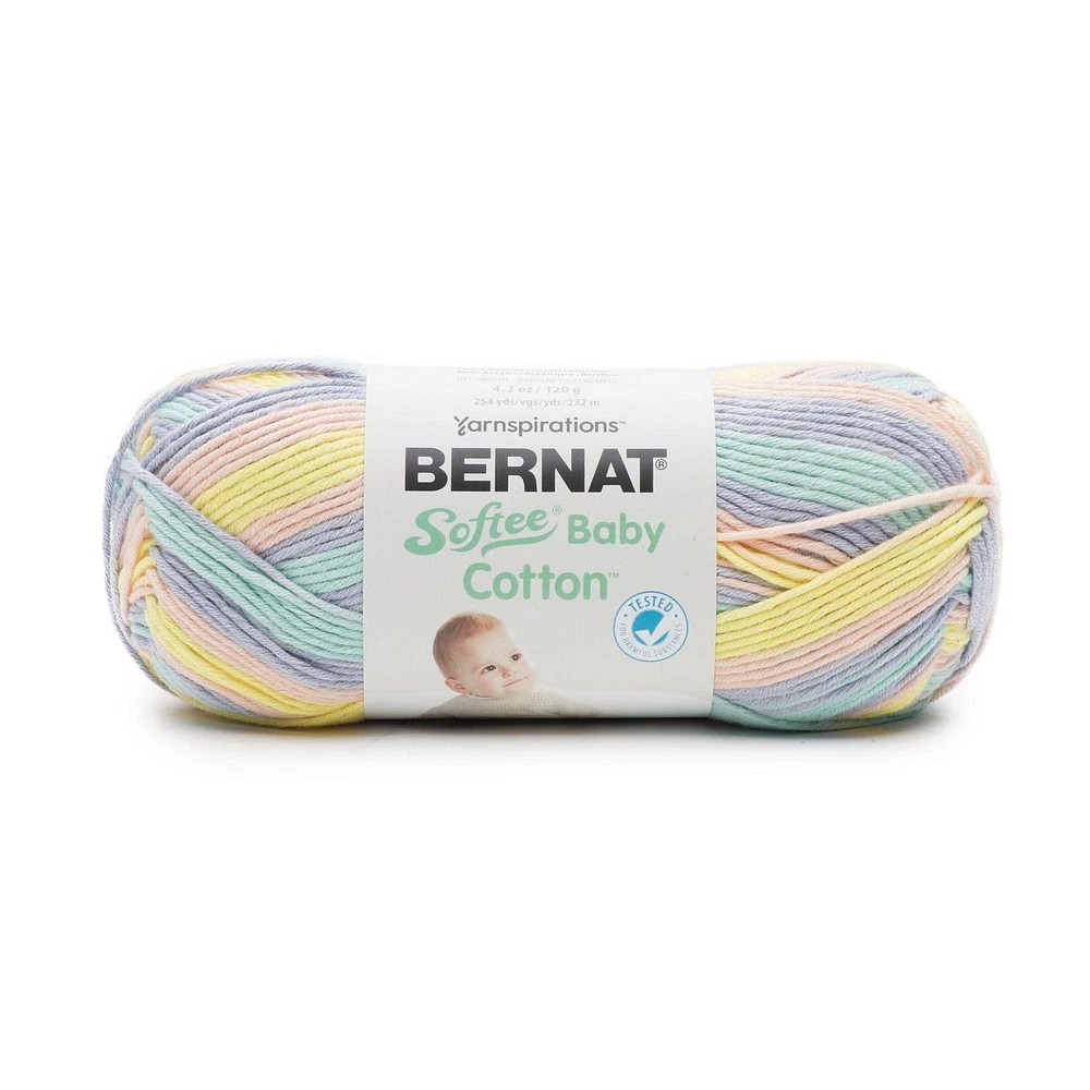 Bernat® Softee® Baby Cotton™ Yarn, Cotton-Acrylic #3 DK, 4.25oz/120g, 254 Yards