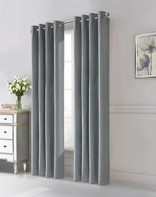 Loft Living Elba, panneau de rideau texturé à oeillets, 100% occultant 52" x 84", bleu