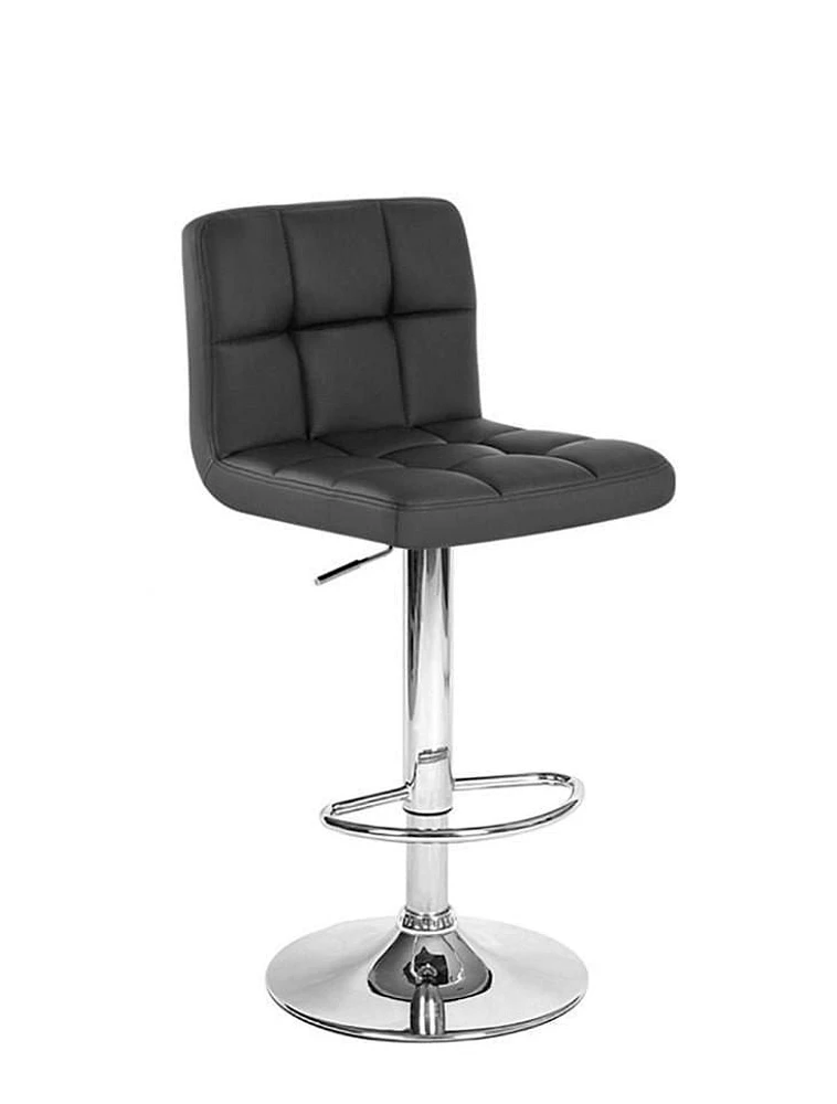 Tabouret de bar pivotant à hauteur réglable Plata Import Paul noir
