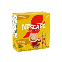 Mélange à café instantané Crémeux et sucré Vanille française, sachets individuels contenant café, colorant et sucre, ajoutez de l’eau chaude, issu à 100 % de sources responsables 351 g