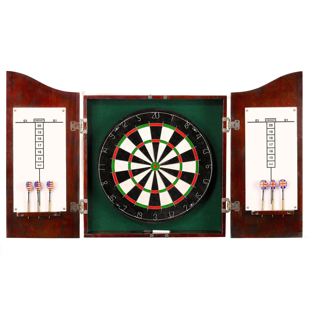 Hathaway Centerpoint Solid Wood Dartboard & Cabinet Set