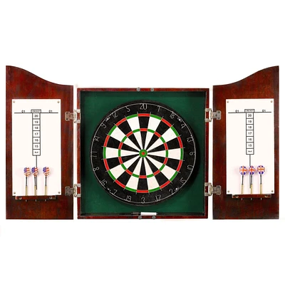 Hathaway Centerpoint Solid Wood Dartboard & Cabinet Set
