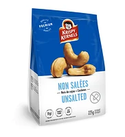 Krispy Kernels Unsalted cashews 225g, 225g