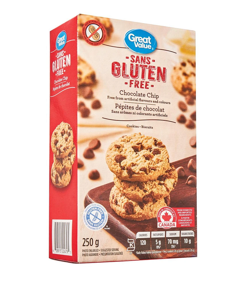 Great Value Chocolate Chip Cookies, 250 g