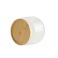 Mainstays Kitchen Storage Glass Jar 2L  glass jar with bamboo lid, Food grade sealing ring 8.5cups/2L