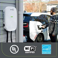 80 Amp Level 2 Electric Vehicle Charging Station with Wi-Fi in White