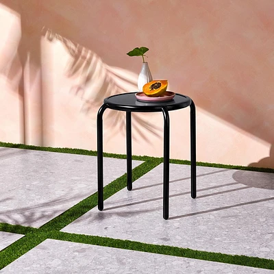 Table d’appoint empilable pour patio Mainstays - Noir Antirouille, tous les temps