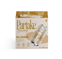 Partake - Blonde, 4 x 355 mL canettes Bière artisanale sans alcool