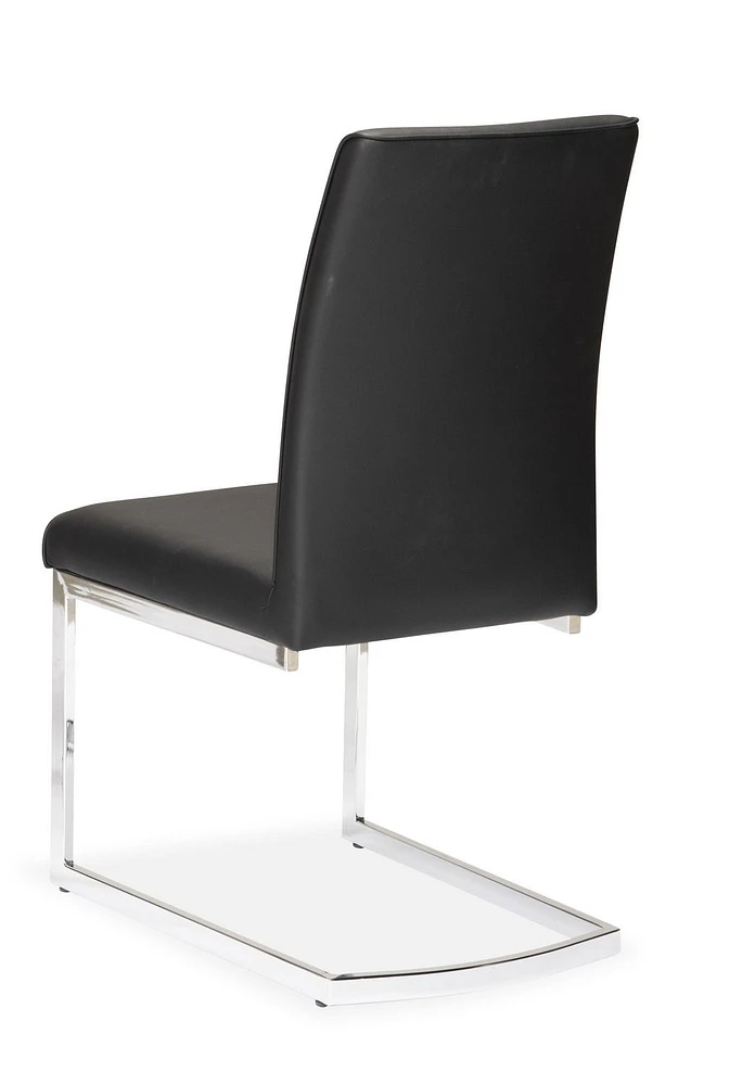 Topline Home Furnishings Chaise de salle à manger universelle noire