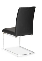 Topline Home Furnishings Chaise de salle à manger universelle noire