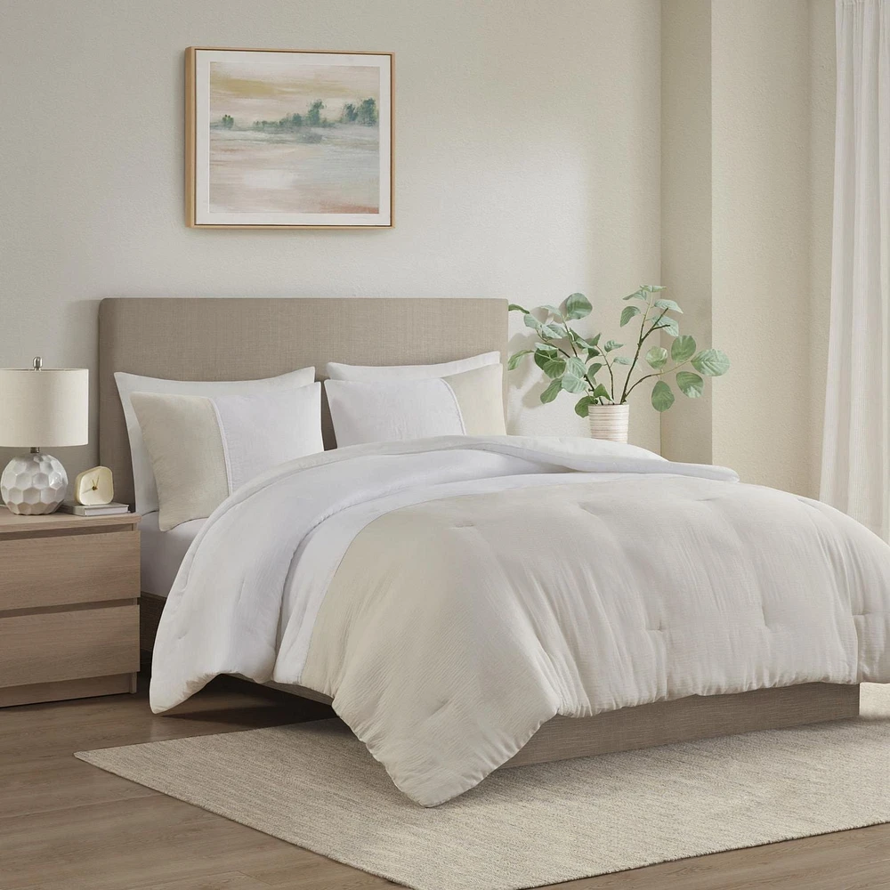 Beautyrest Mika 3 Piece Gauze Oversized Comforter Set