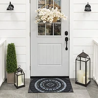 Mohawk Home - Tapis d’entrée gris pierre Compass de 58,42 cm x 88,9 cm (1 pi 11 po x 2 pi 11 po)