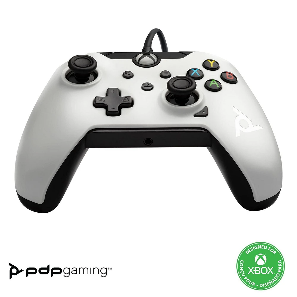 PDP Gaming Wired Controller: Arctic White - Xbox Series X|S, Xbox One, Xbox, Windows 10, 049-012-NA-WH, Xbox Series X/S