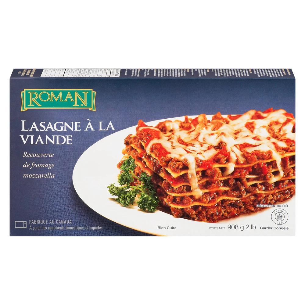 Roman Cheese Roman Meat Lasagna Topped with Mozzarella Cheese, 908 g