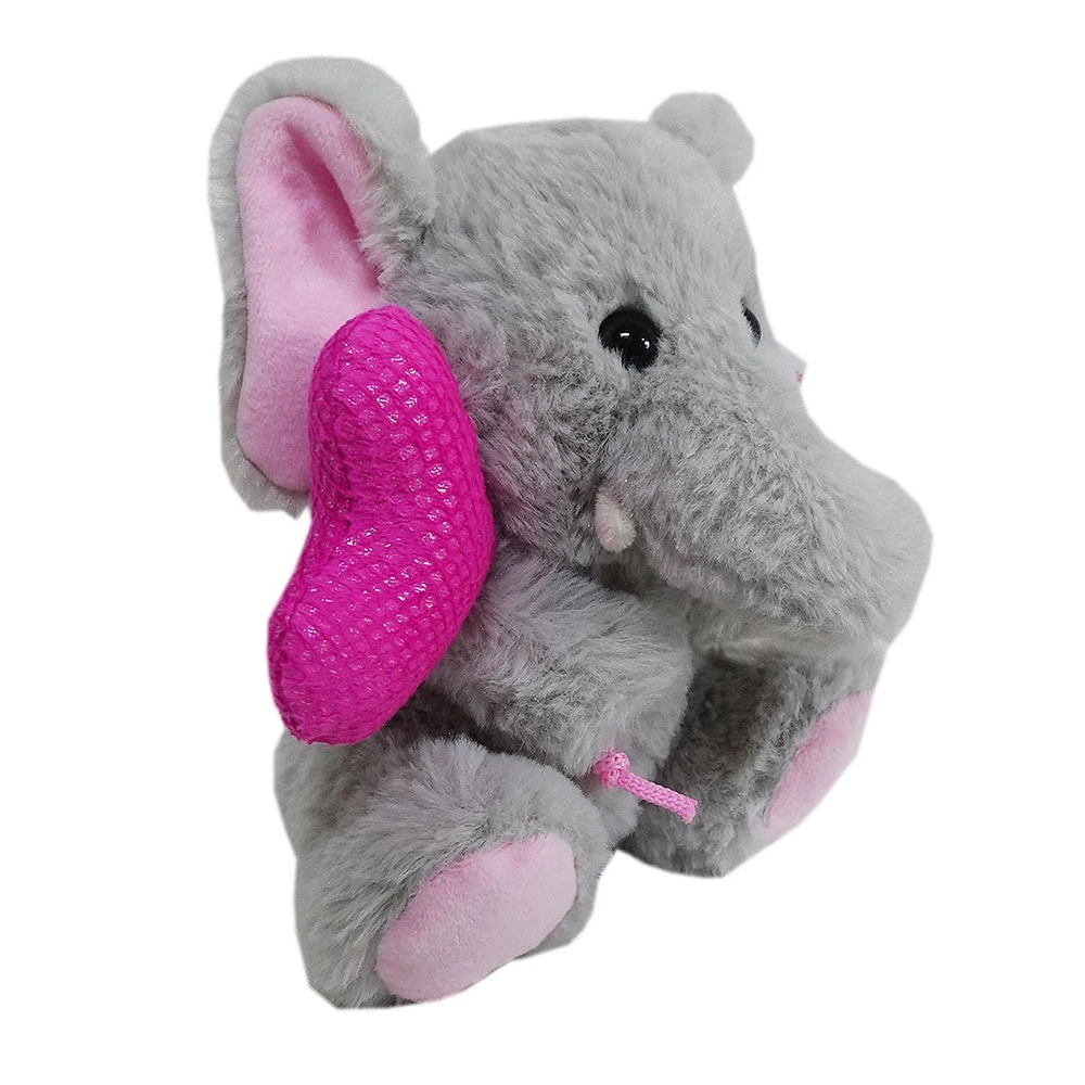 WAY TO CELEBRATE le petit éléphant avec peluche cœur, 7 pouces