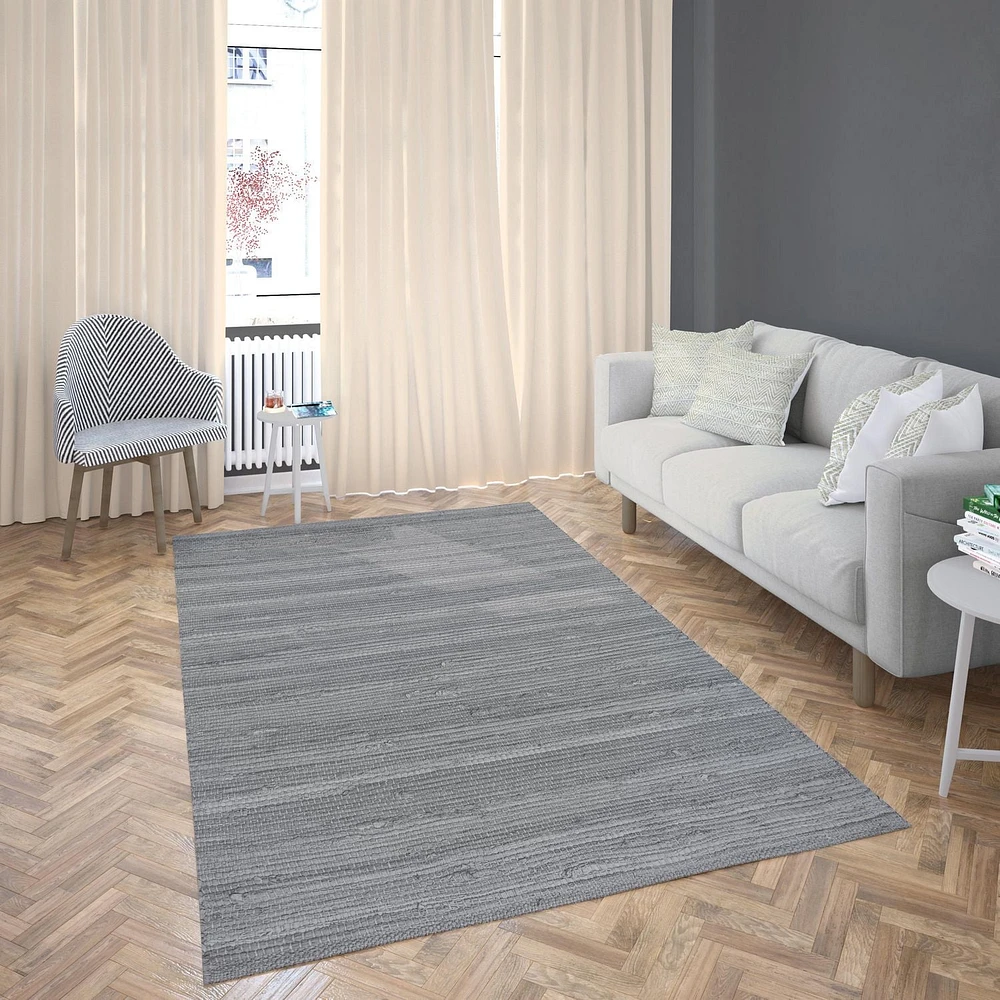 Tapis en coton solide Fabstyles, tapis en chiffon pour salon, couloir, patio