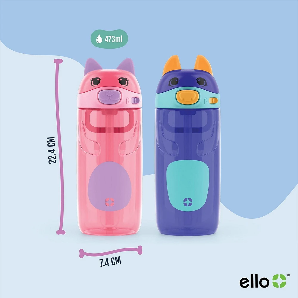 Ello Ellies Bouteille d’eau en plastique de 16 oz