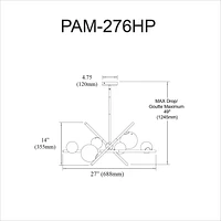 Dainolite PAM-276HP-MB Pendant
