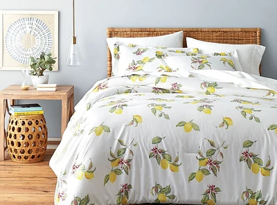 Ensemble édredon Lemon Tree d’Hometrends en microfibre